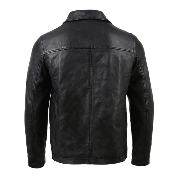 MILWAUKEE LEATHER VINTAGE MEN'S CLASSIC BLACK ZIPPER FRONT JACKET - Picture 4 of 7
